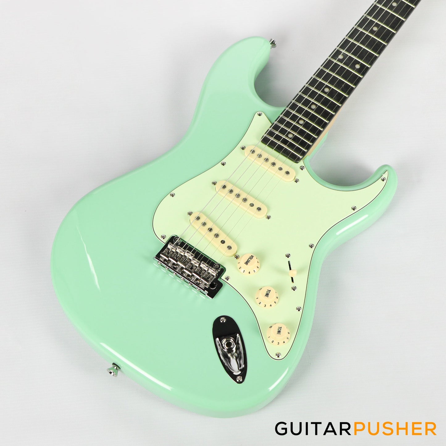 Tagima New T-635 Classic Series S Style Electric Guitar - Surf Green (Rosewood Fingerboard/Mint Green Pickguard)