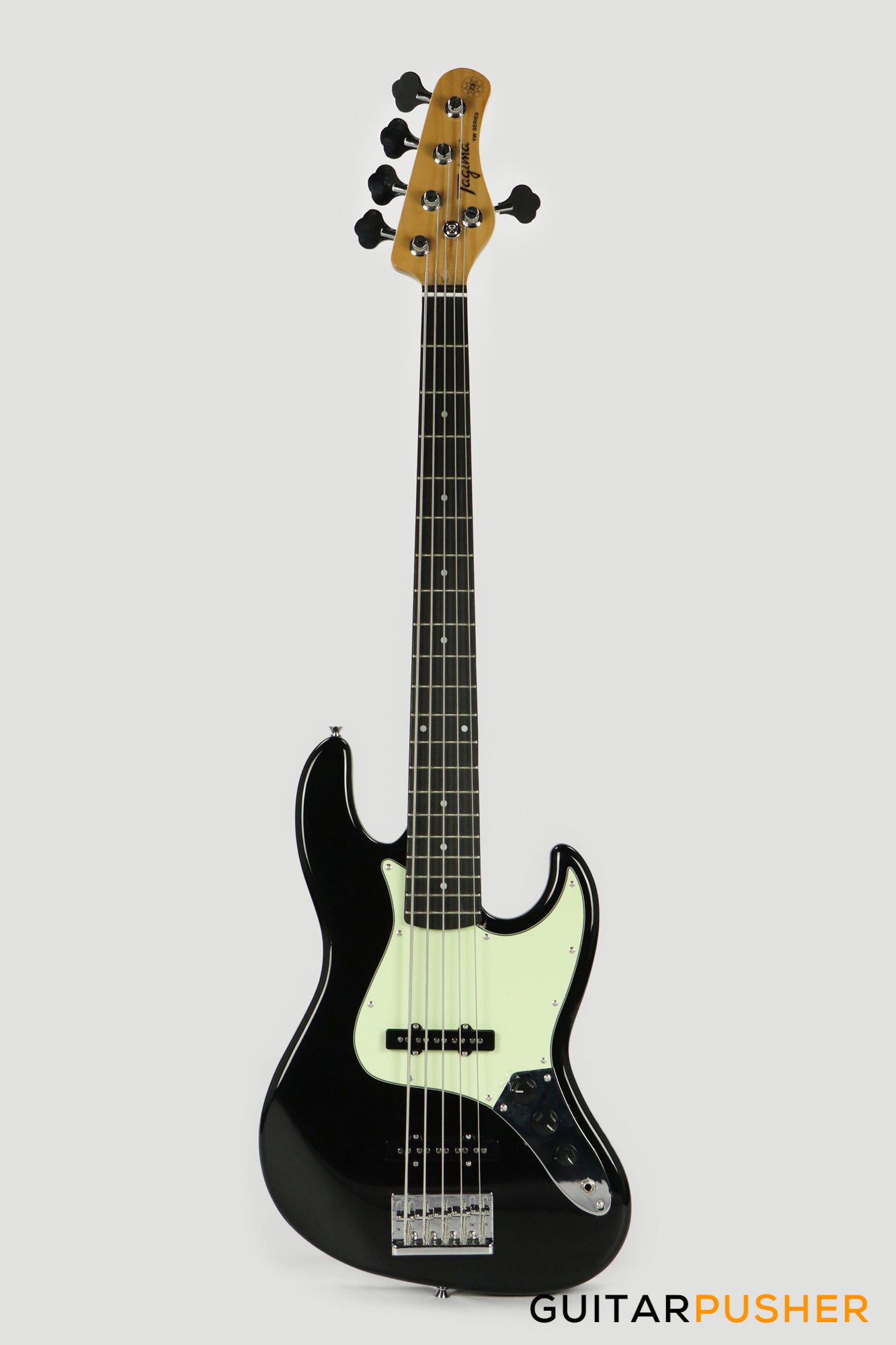 Tagima TW-73 '73 5-String Jazz Bass Black (Rosewood Fretboard /Mint Pickguard)