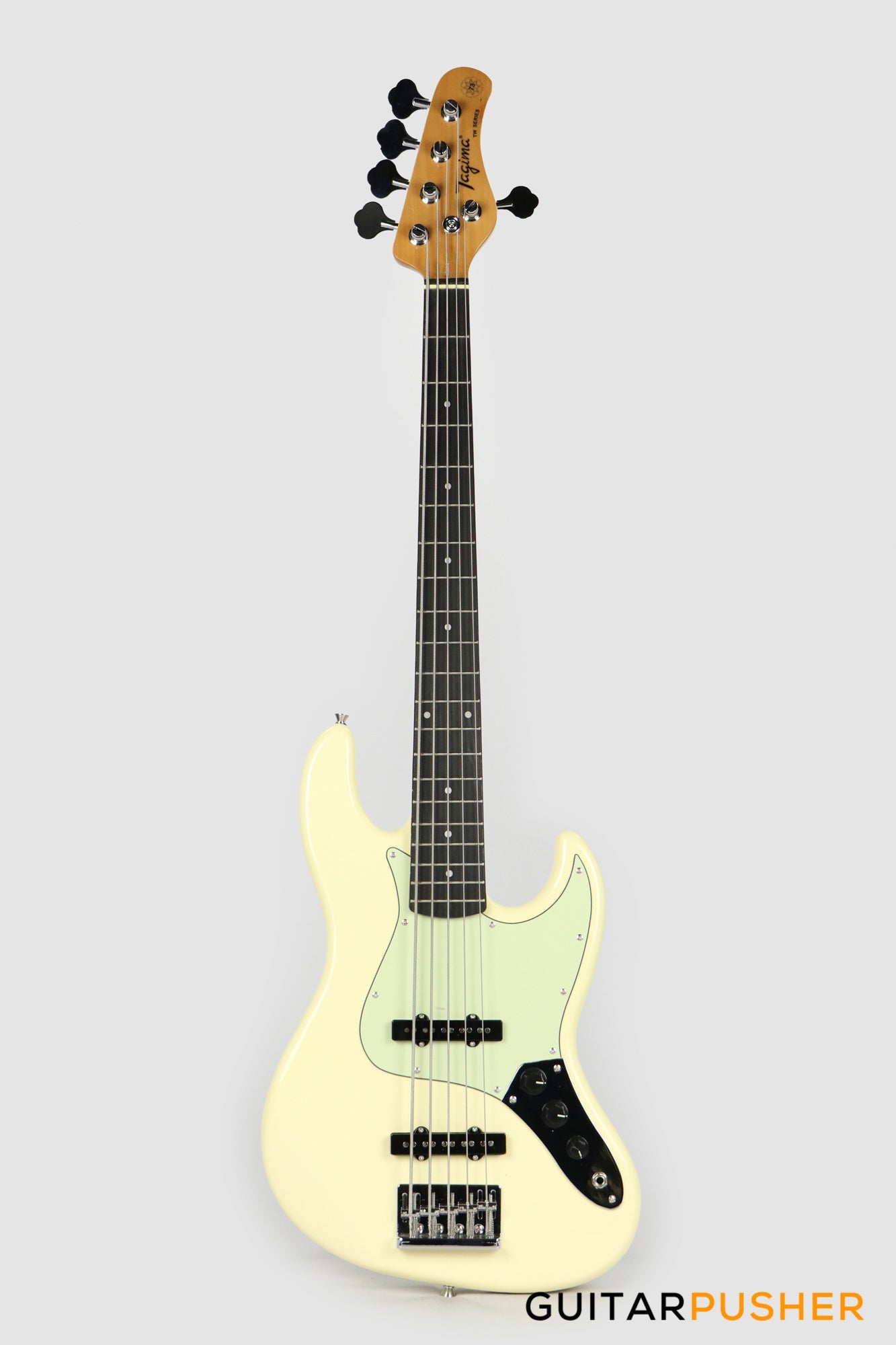 Tagima TW-73 '73 5-String Jazz Bass Vintage White (Rosewood/Mint)