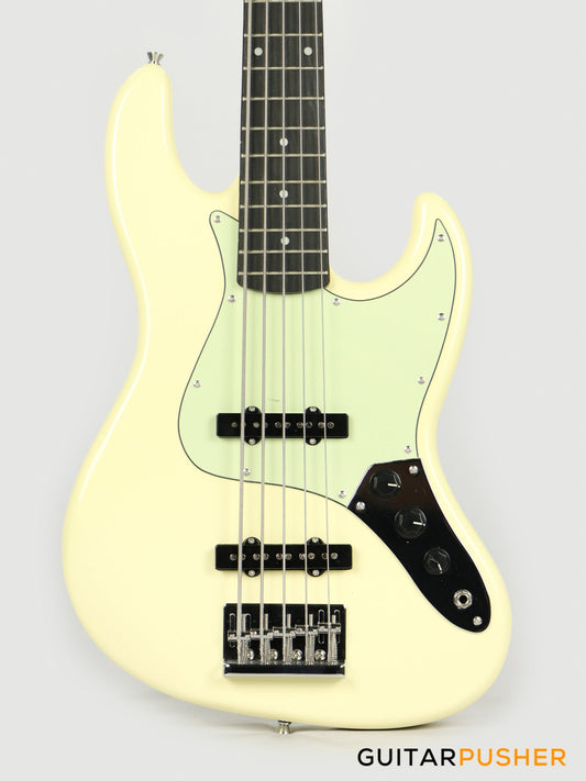 Tagima TW-73 '73 5-String Jazz Bass Vintage White (Rosewood/Mint)