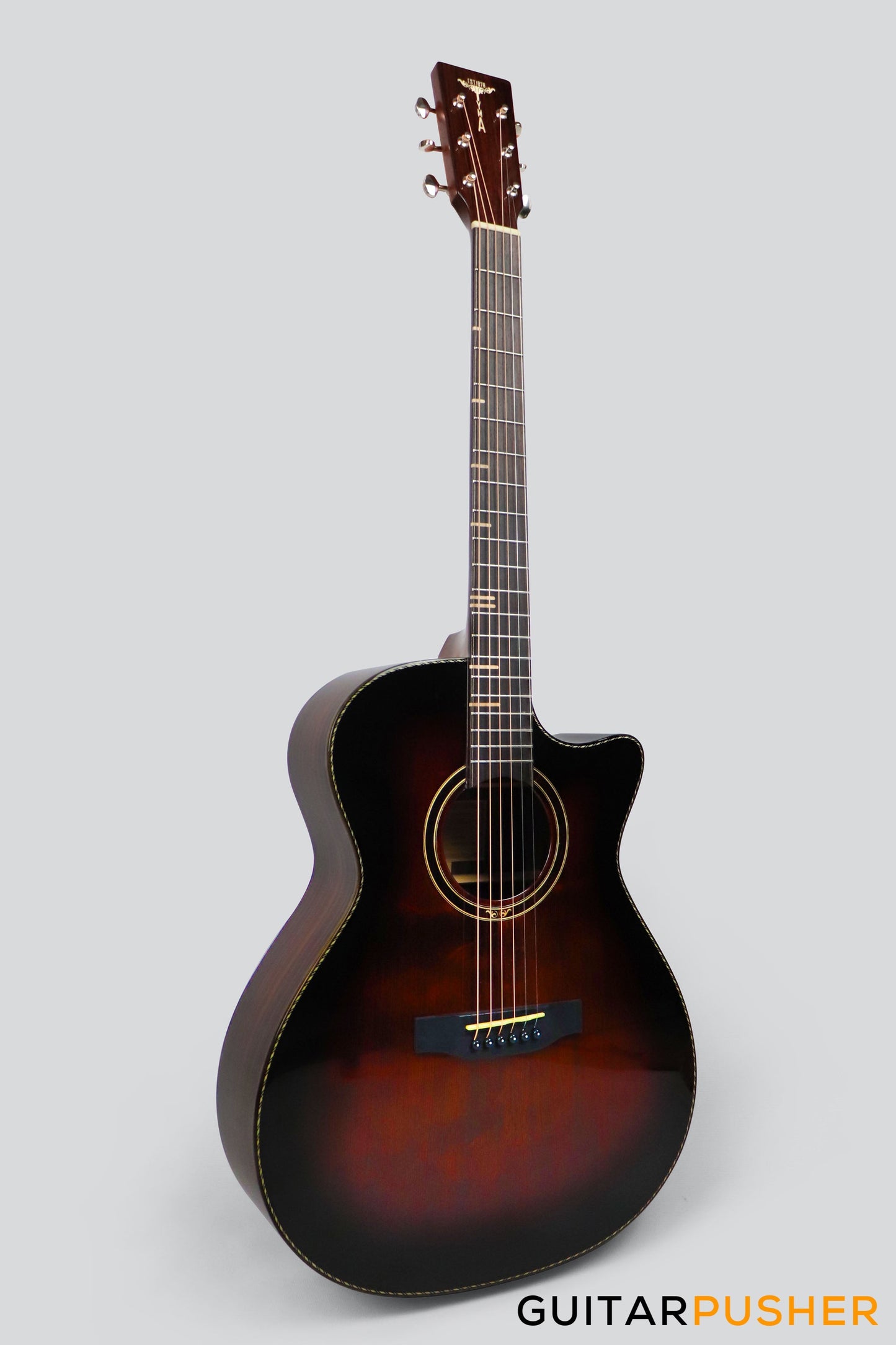 Tyma G-20 Solid Top Auditorium Acoustic-Electric Guitar Spruce/Rosewood - Brown Sunburst