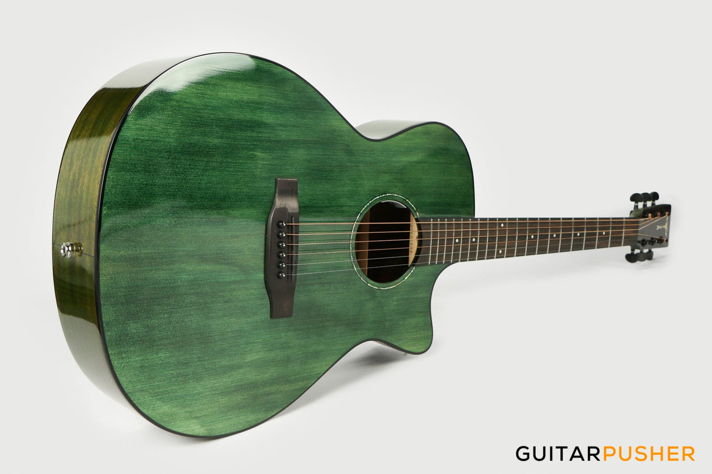 Tyma G-3 CGE Solid Sitka Spruce Top Mahogany Auditorium Acoustic-Electric Guitar with T-200 preamp (Coral Green)