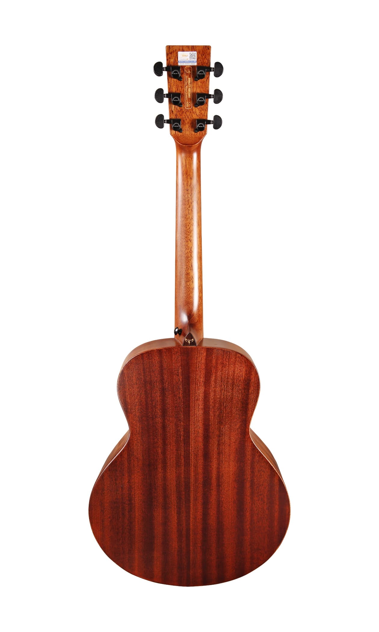 Tyma HM-350ME Solid Mahogany Top Mahogany Mini Jumbo Acoustic-Electric Guitar with TYMA T-200