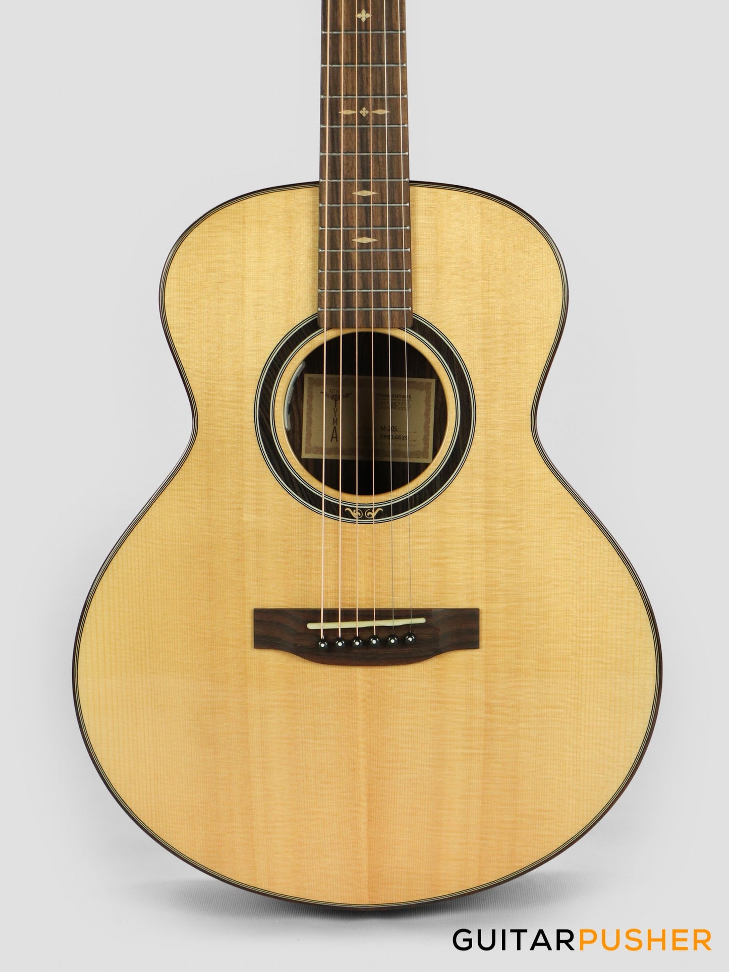 Tyma M-20SE Solid Spruce Top Indian Rosewood Mini Jumbo Acoustic-Electric Guitar with Tyma T-200 pickups