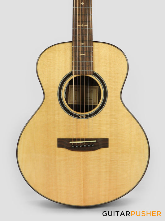 Tyma M-20SE Solid Spruce Top Indian Rosewood Mini Jumbo Acoustic-Electric Guitar with Tyma T-200 pickups