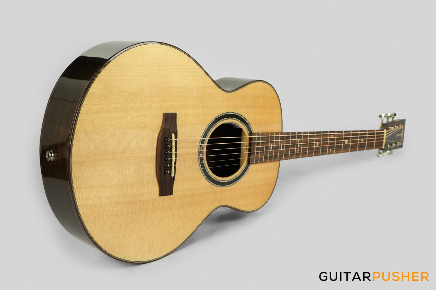 Tyma M-20SE Solid Spruce Top Indian Rosewood Mini Jumbo Acoustic-Electric Guitar with Tyma T-200 pickups