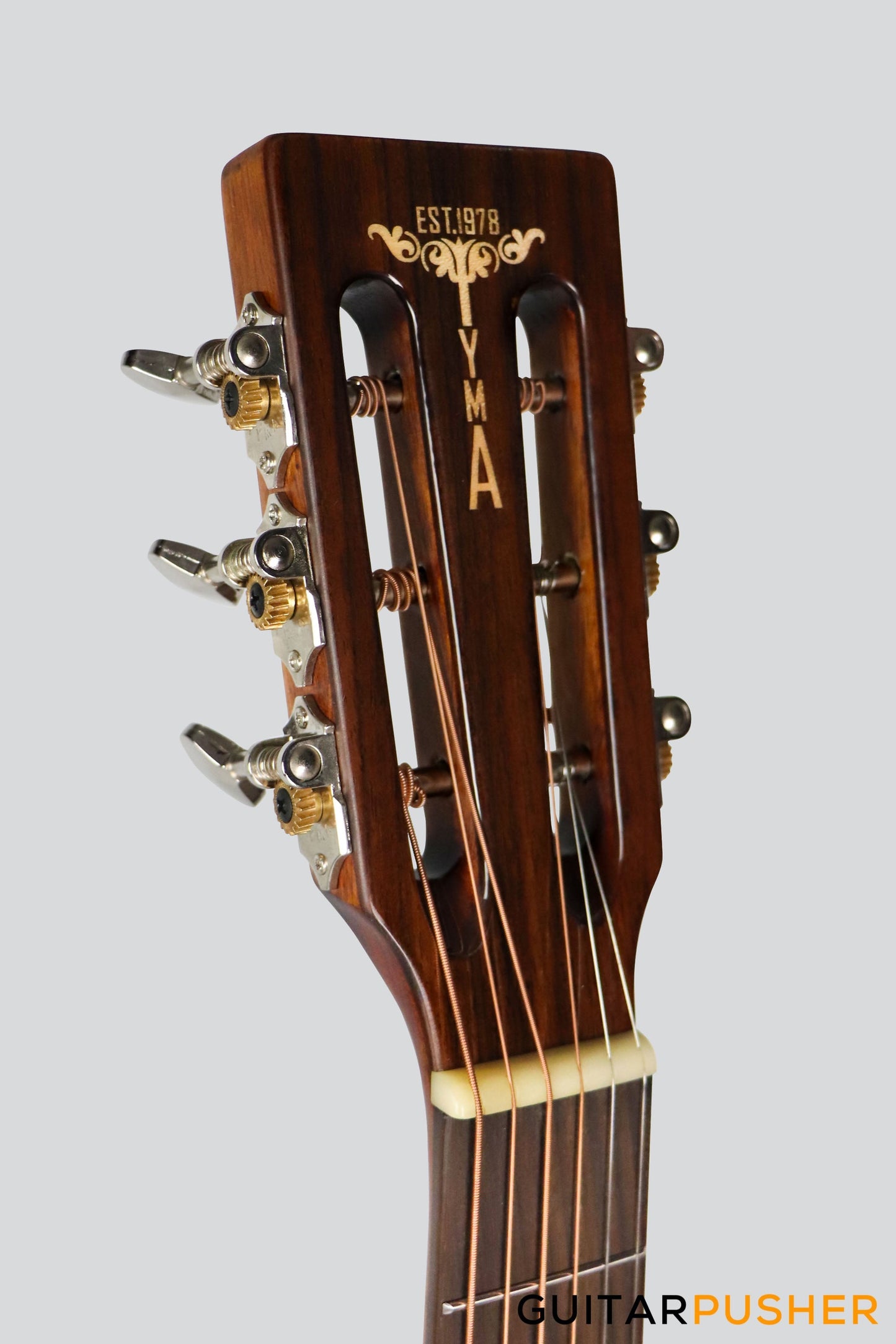 Tyma TP-18E Solid Top 00 Parlor Acoustic Guitar - Brown Sunburst