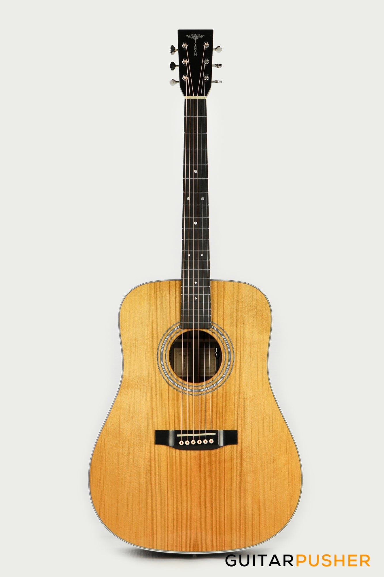 Tyma TD-28E All-Solid Wood Sitka Spruce Top Indian Rosewood Dreadnought Acoustic-Electric Guitar with Fishman Ellipse Matrix Blend Dual Pickups