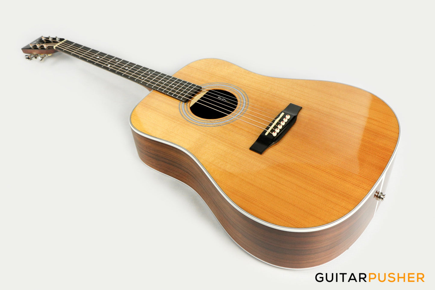 Tyma TD-28E All-Solid Wood Sitka Spruce Top Indian Rosewood Dreadnought Acoustic-Electric Guitar with Fishman Ellipse Matrix Blend Dual Pickups