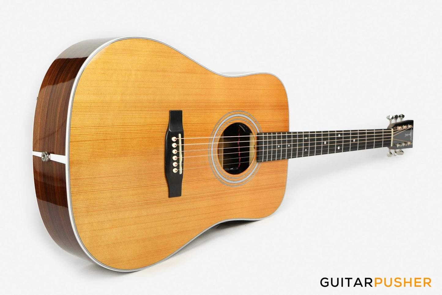 Tyma TD-28E All-Solid Wood Sitka Spruce Top Indian Rosewood Dreadnought Acoustic-Electric Guitar with Fishman Ellipse Matrix Blend Dual Pickups