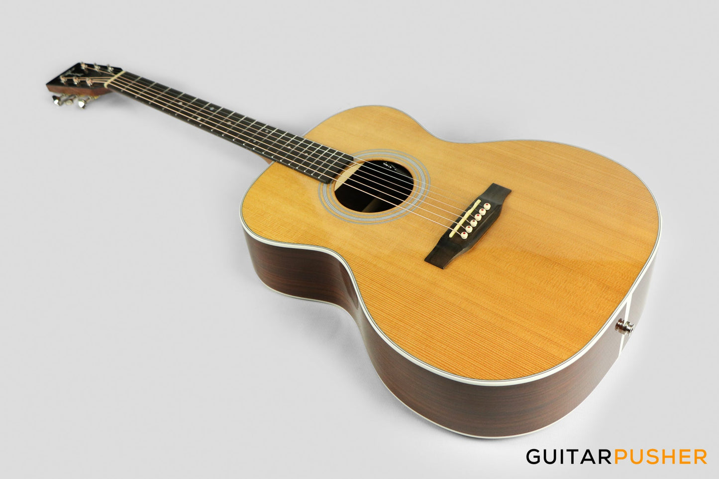 Tyma TF-28E All-Solid Wood Sitka Spruce Top Indian Rosewood OM Acoustic-Electric Guitar with Fishman Ellipse Matrix Blend Dual Pickups