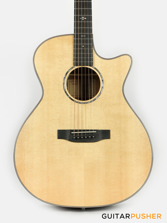 Tyma TG-10E Solid Sitka Spruce Top African Peach Core Grand Auditorium Acoustic-Electric Guitar with the NEW T200 pickup