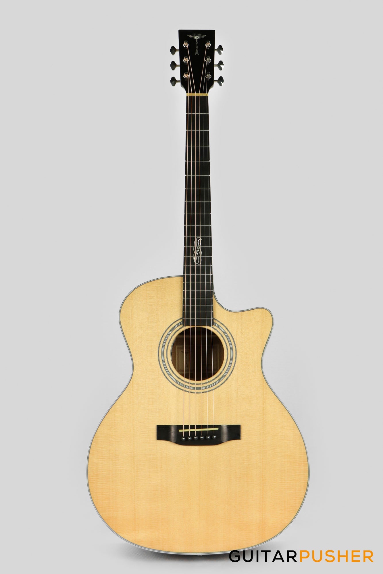 Tyma TG-15E All-Solid Sitka Spruce Top Grand Auditorium Acoustic-Electric Guitar w/ hard case