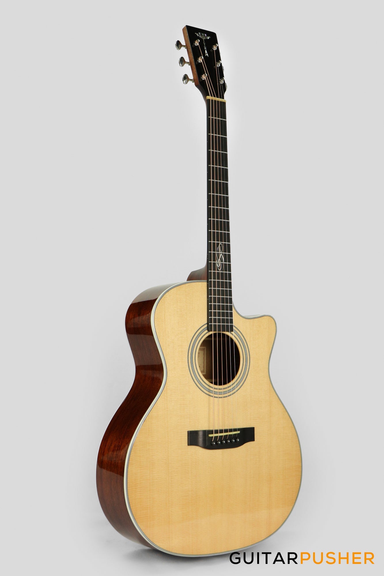 Tyma TG-15E All-Solid Sitka Spruce Top Grand Auditorium Acoustic-Electric Guitar w/ hard case
