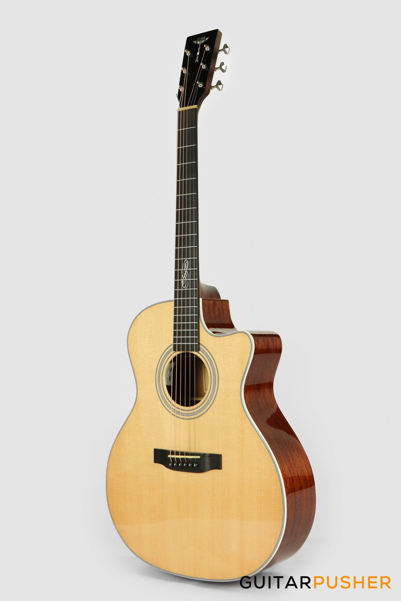 Tyma TG-15E All-Solid Sitka Spruce Top Grand Auditorium Acoustic-Electric Guitar w/ hard case
