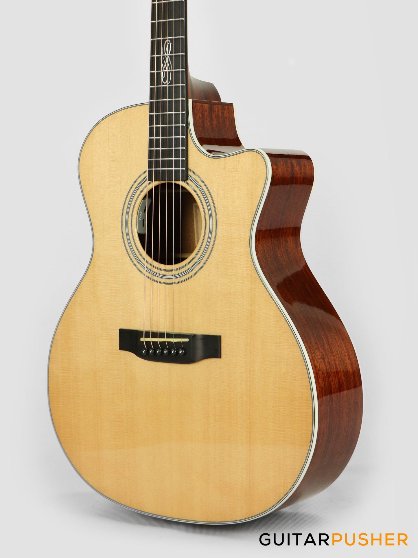 Tyma TG-15E All-Solid Sitka Spruce Top Grand Auditorium Acoustic-Electric Guitar w/ hard case