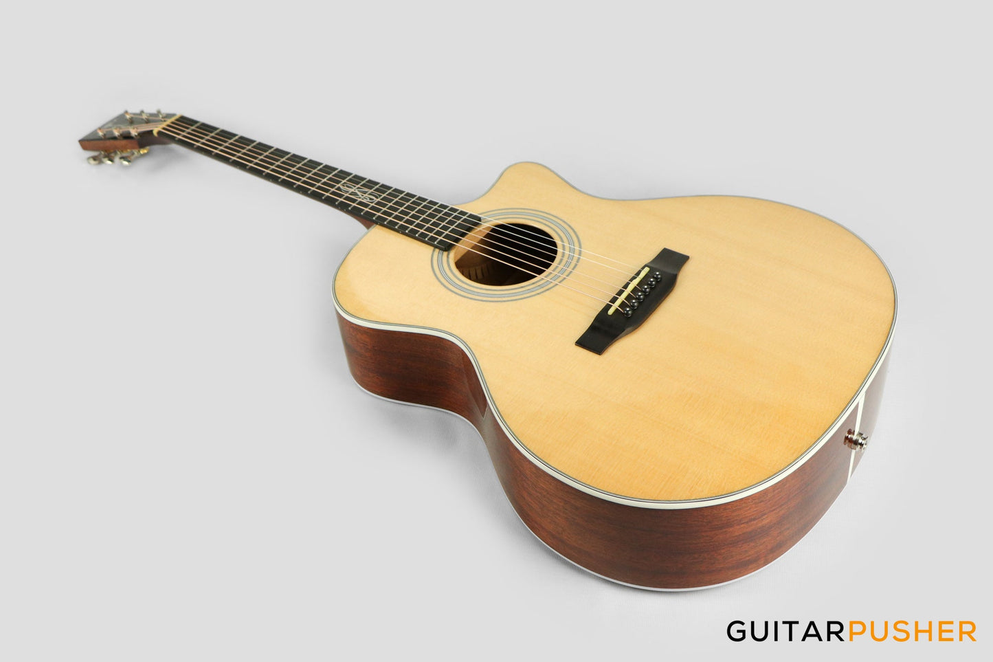 Tyma TG-15E All-Solid Sitka Spruce Top Grand Auditorium Acoustic-Electric Guitar w/ hard case