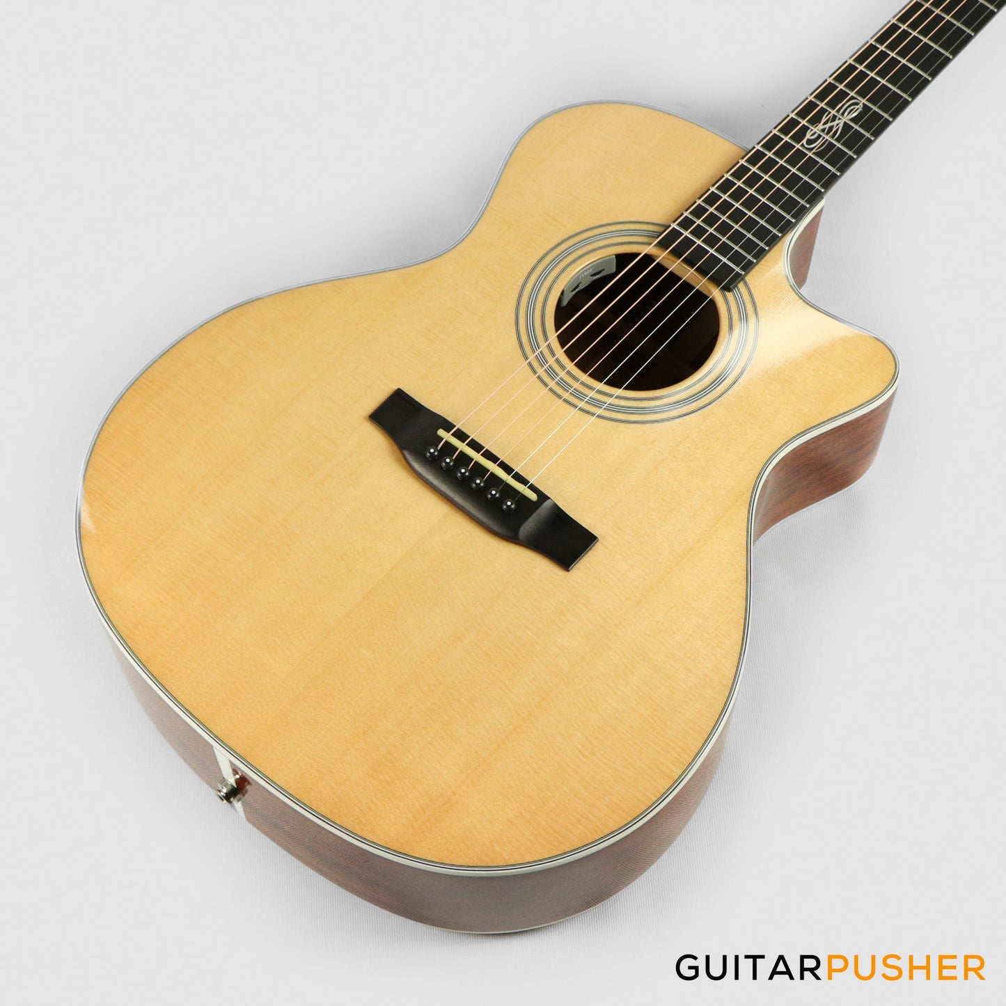Tyma TG-15E All-Solid Sitka Spruce Top Grand Auditorium Acoustic-Electric Guitar w/ hard case