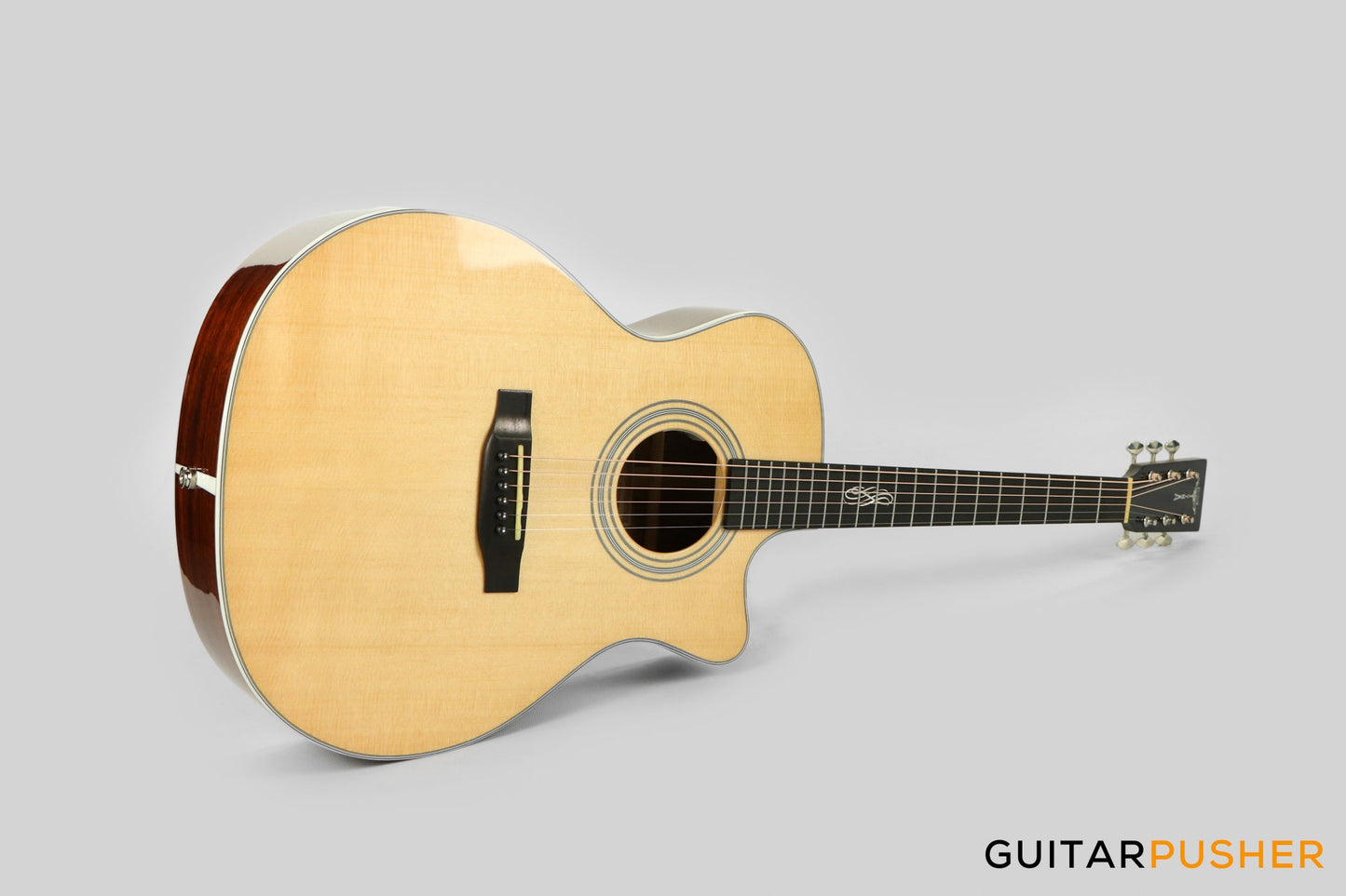 Tyma TG-15E All-Solid Sitka Spruce Top Grand Auditorium Acoustic-Electric Guitar w/ hard case