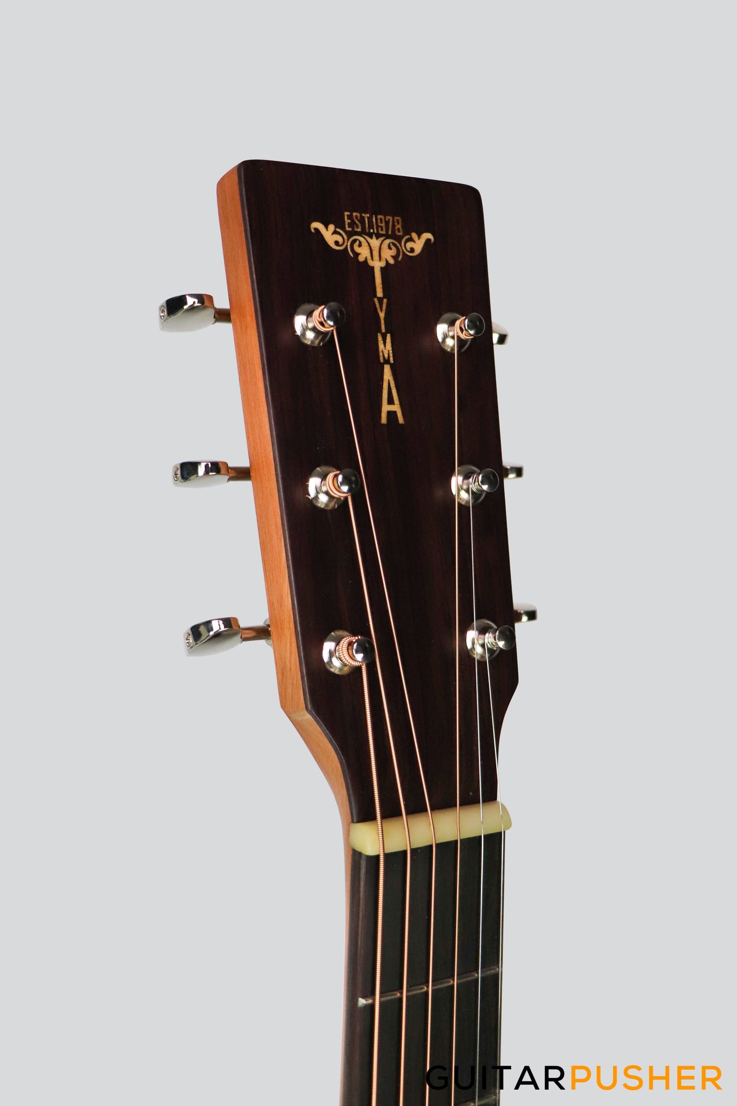 Tyma V-2ME Solid Top Auditorium Acoustic Guitar Spruce/Macassar Ebony with Pickup