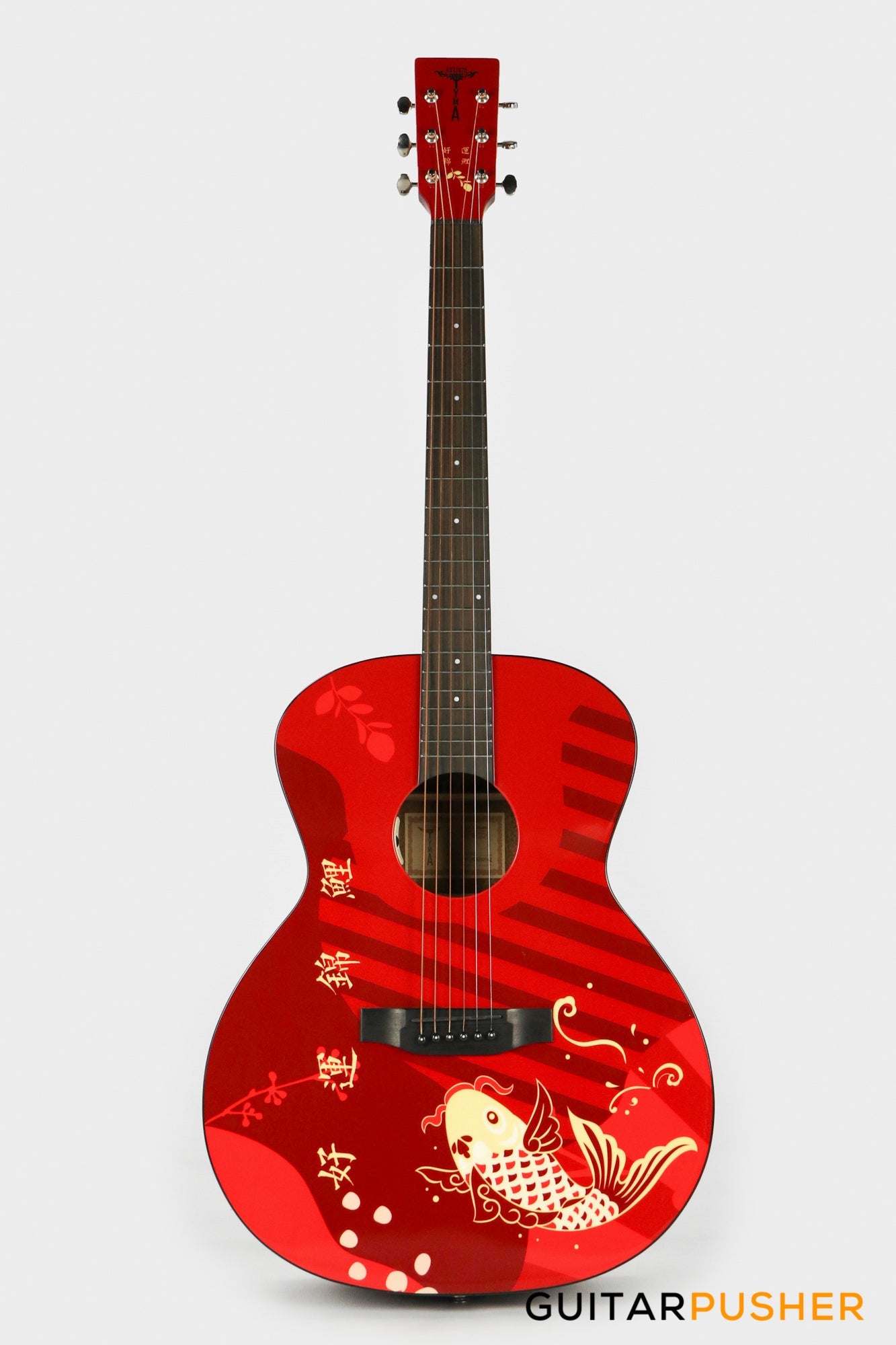 Tyma V-3 Koi Solid Top Auditorium Acoustic Guitar