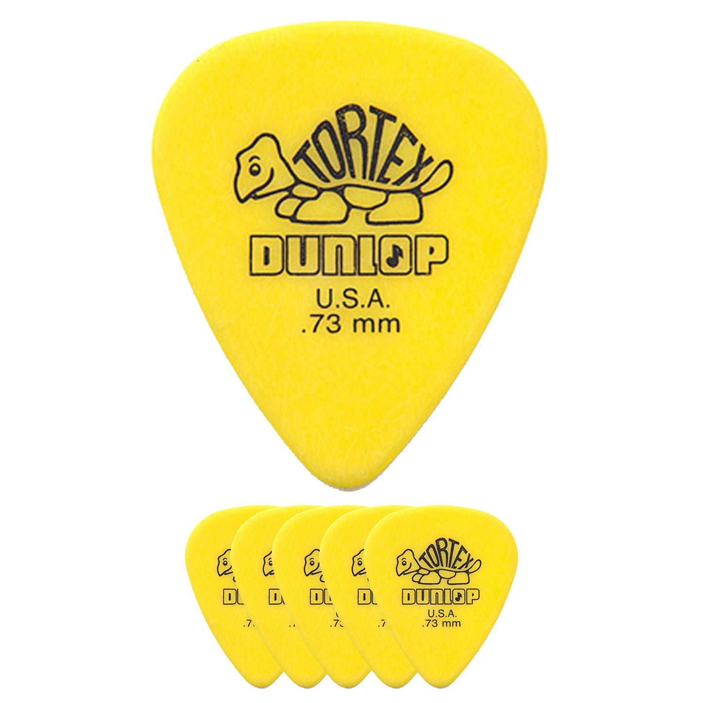 Dunlop Tortex Standard Guitar Pick 0.73mm Yellow