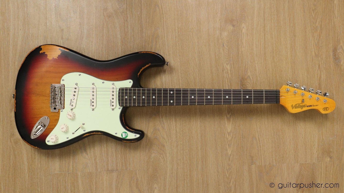 Vintage V6 Icon Strat Electric Guitar - GuitarPusher