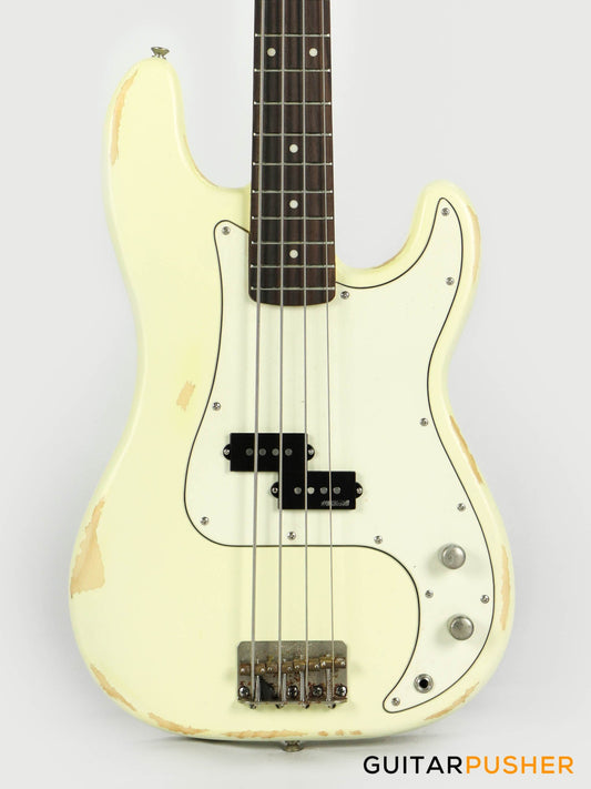 Vintage Icon V4 PB Bass - Distressed Vintage White