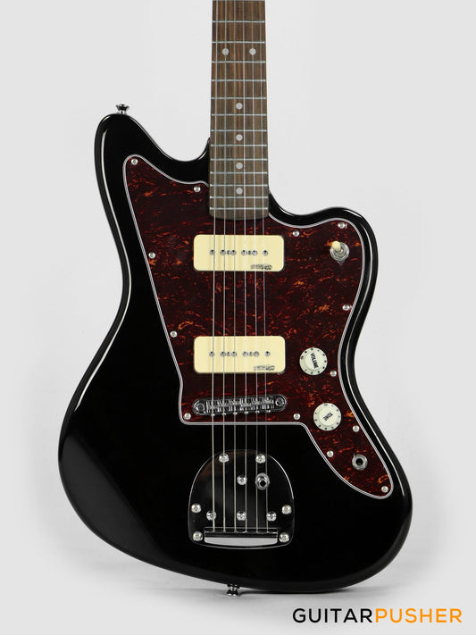 Vintage V65V Reissue Offset Electric Guitar - Gloss Black