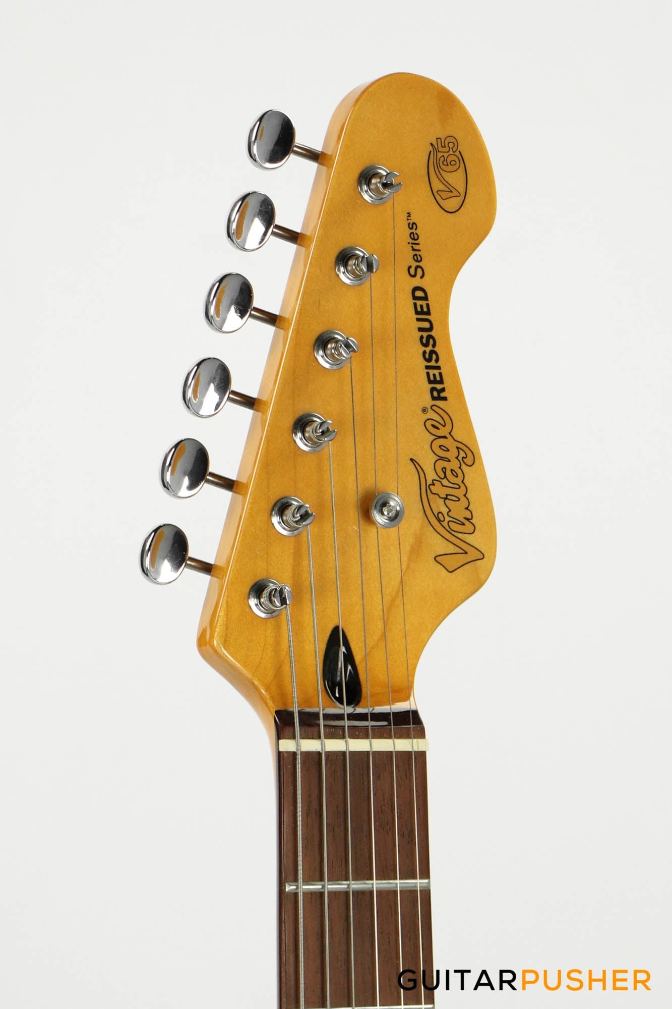 Vintage V65V Reissue Offset Electric Guitar - Vintage White