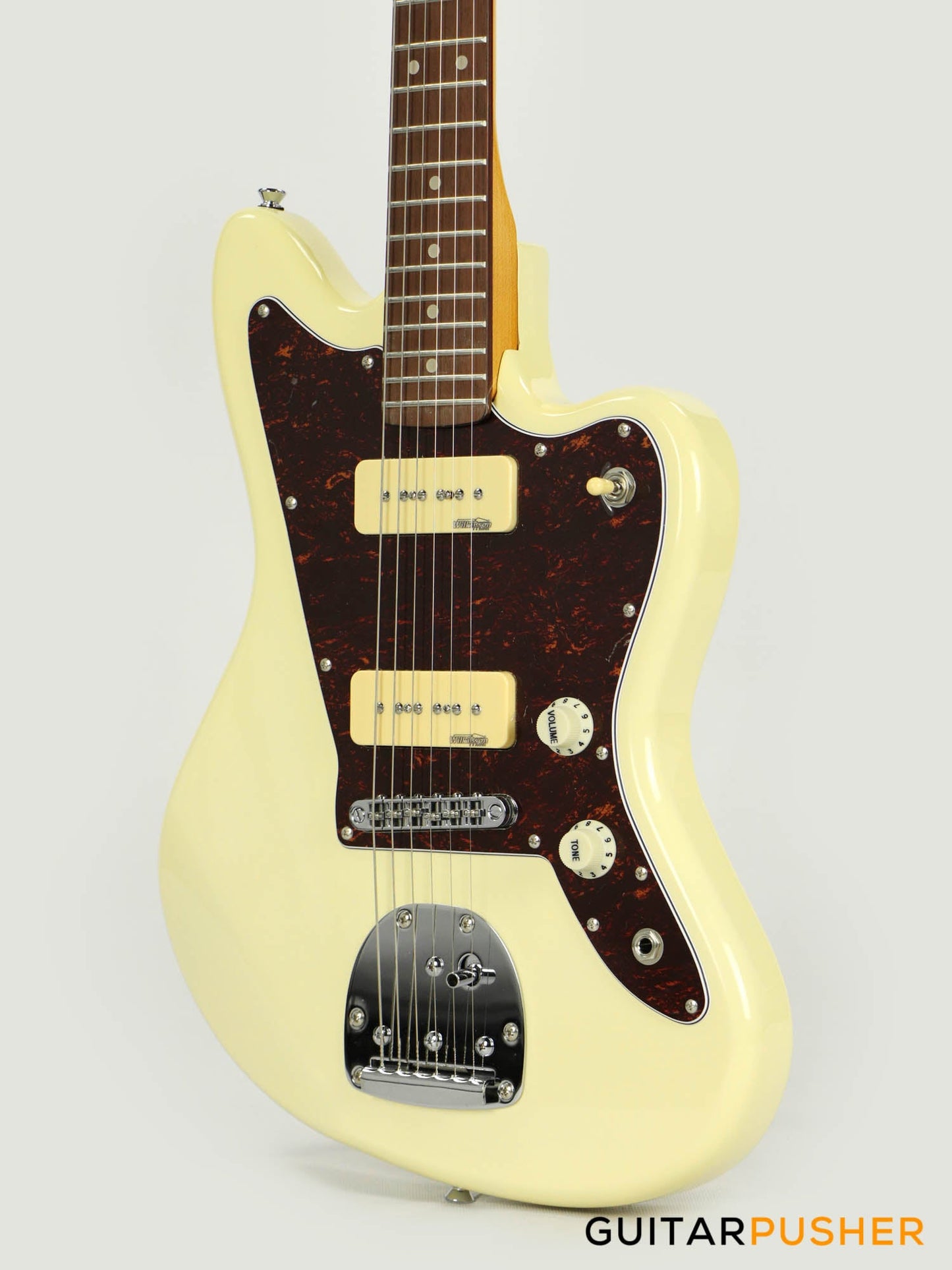 Vintage V65V Reissue Offset Electric Guitar - Vintage White