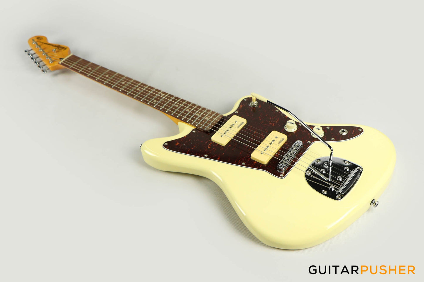 Vintage V65V Reissue Offset Electric Guitar - Vintage White