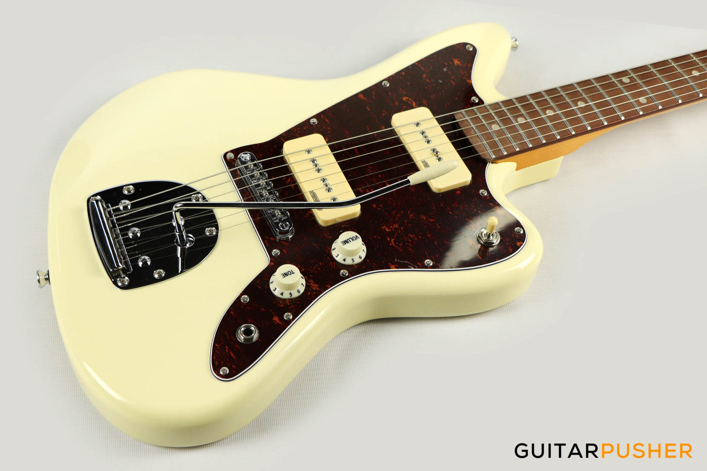 Vintage V65V Reissue Offset Electric Guitar - Vintage White