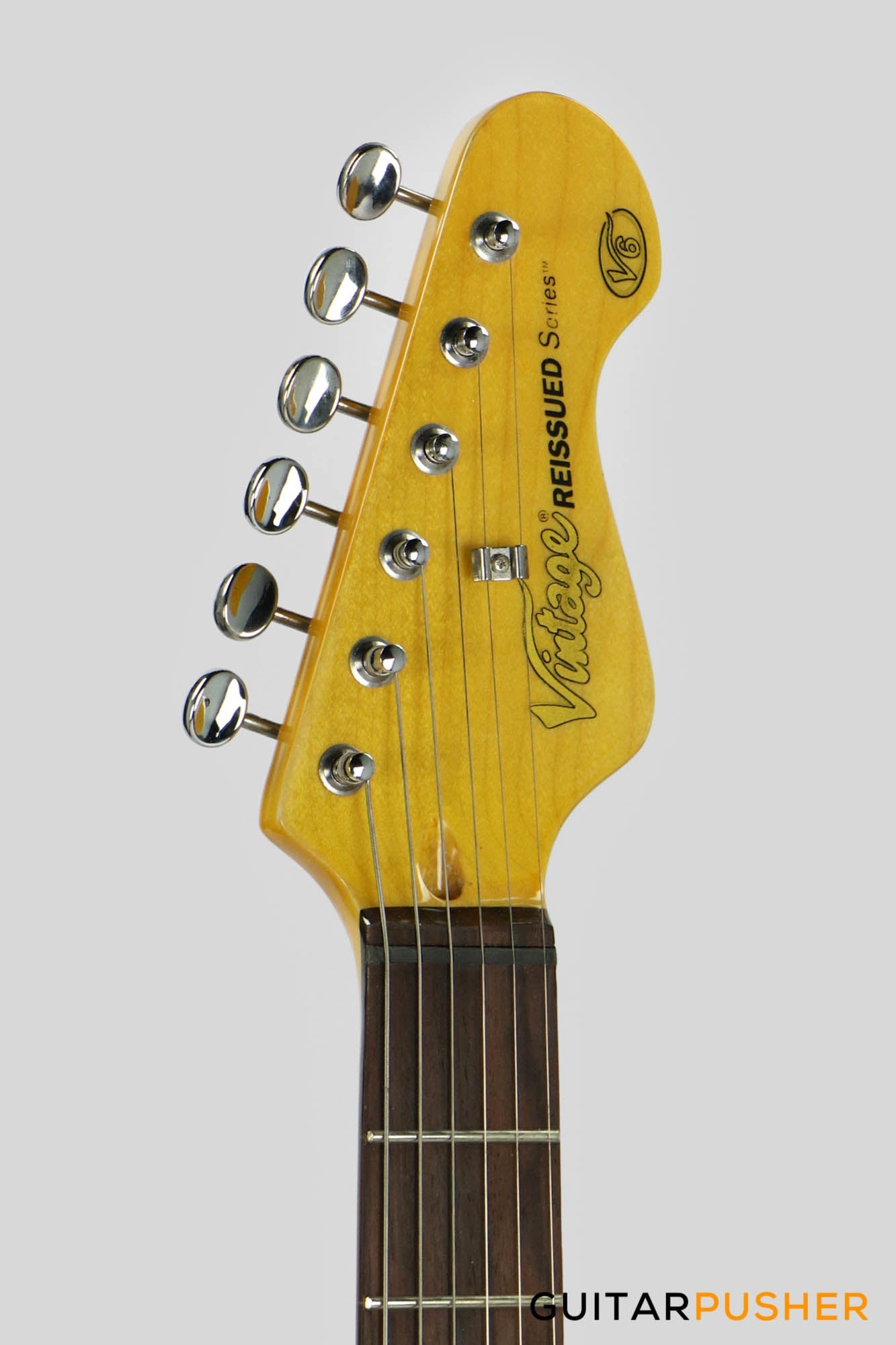 Vintage V6 S-Style Reissue Electric Guitar - Laguna Blue