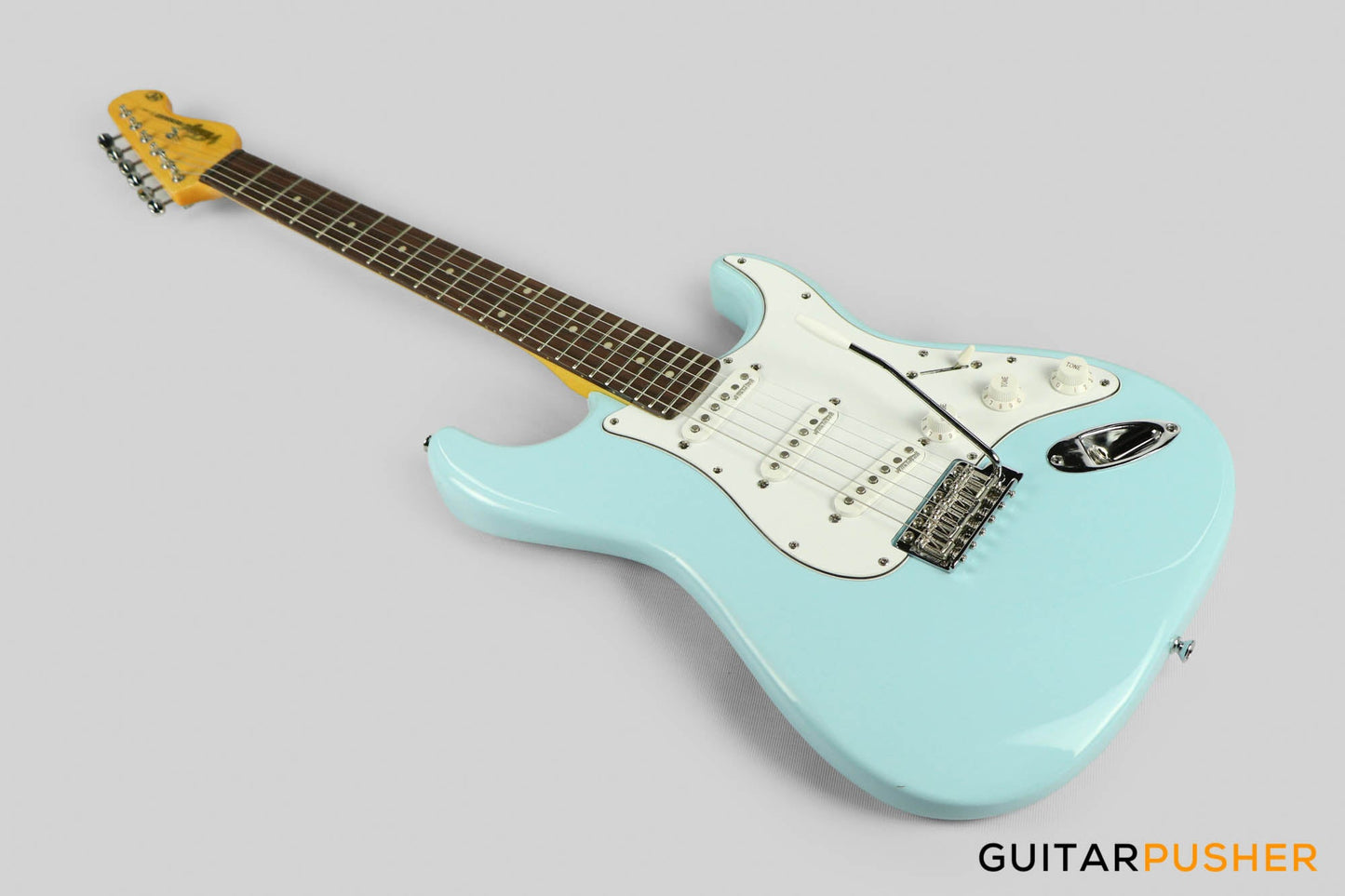 Vintage V6 S-Style Reissue Electric Guitar - Laguna Blue