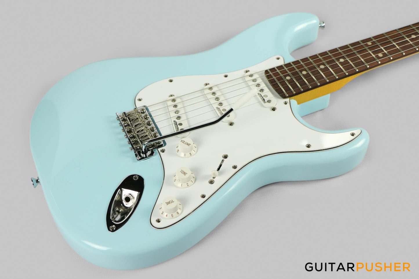 Vintage V6 S-Style Reissue Electric Guitar - Laguna Blue