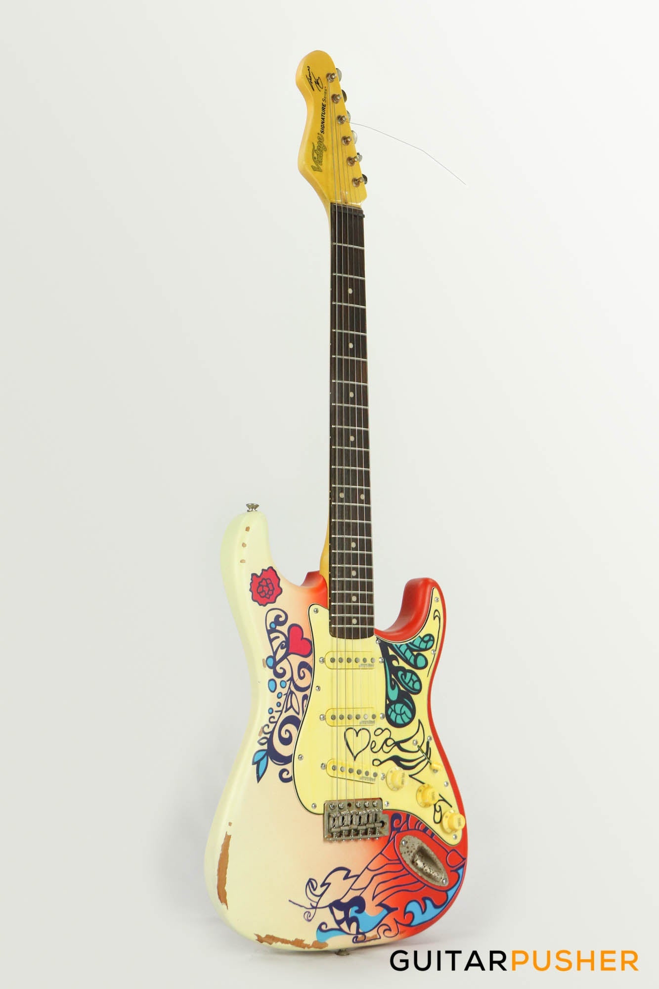 Vintage V6 Thomas Blug Signature S-Style Electric Guitar - Summer of Love