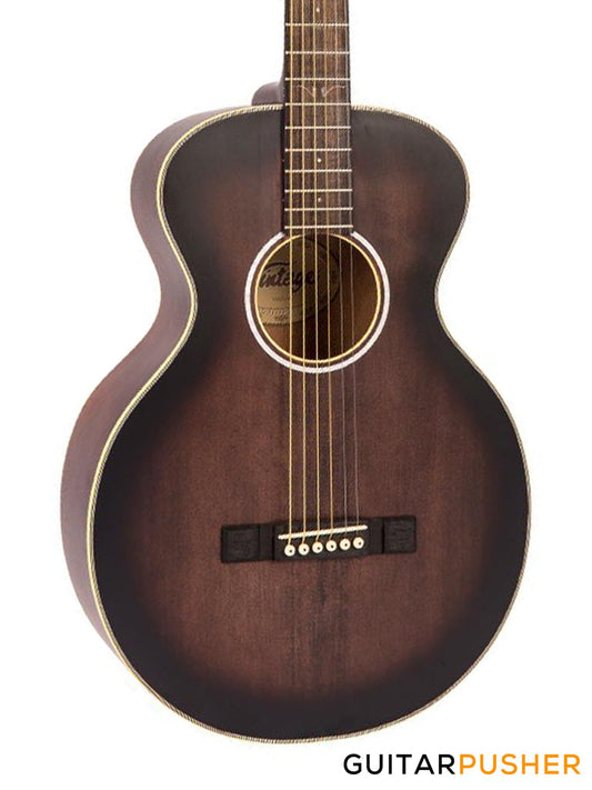 Vintage V880AQ Historic Series Parlour Acoustic Guitar - Aged Finish