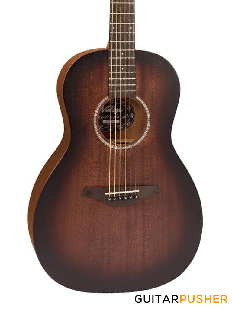 Vintage V880WK Statesboro Parlour Acoustic Guitar - Whisky Sour