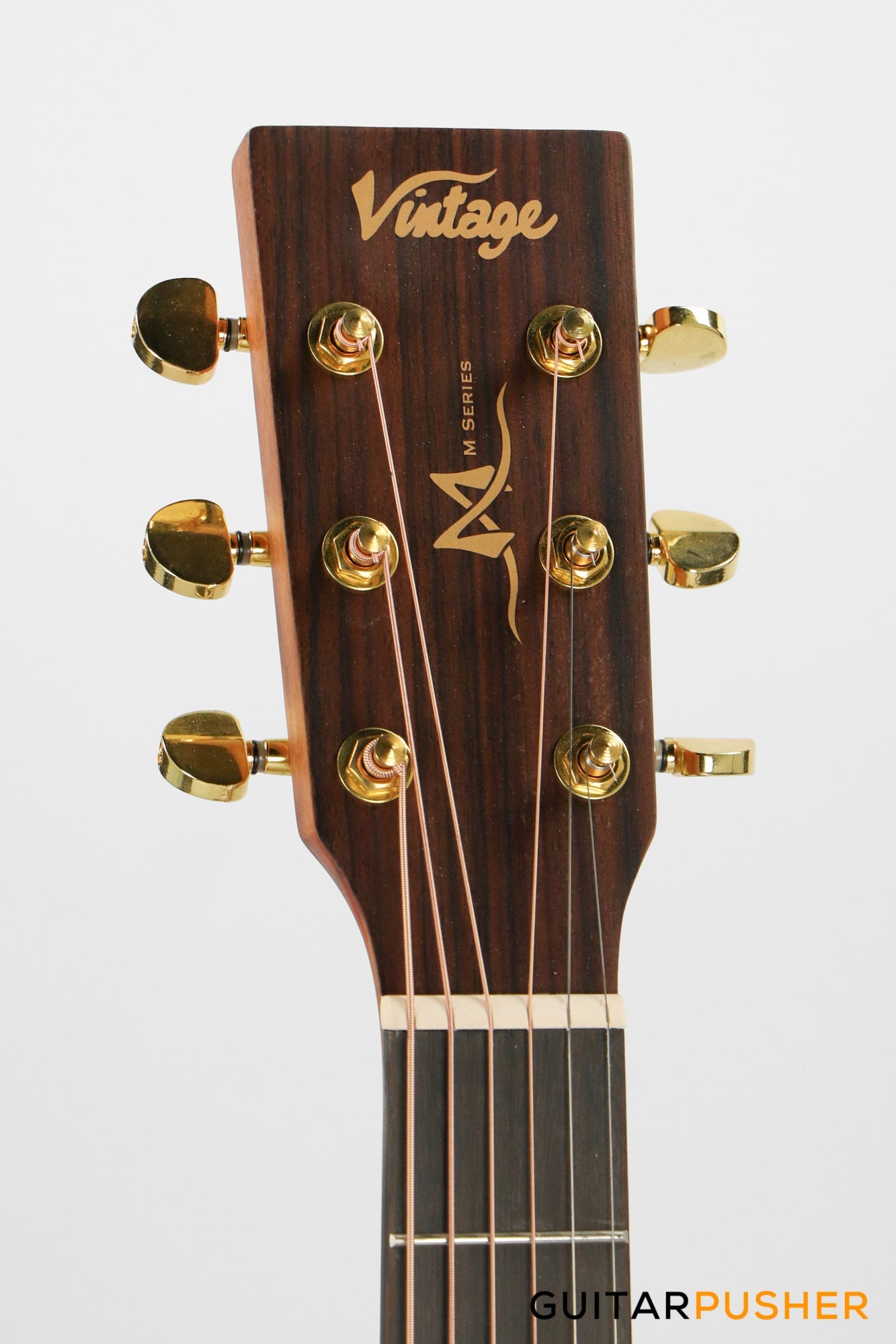 Vintage VE800MH Mahogany Series Parlour Acoustic-Electric Guitar - Natural Satin