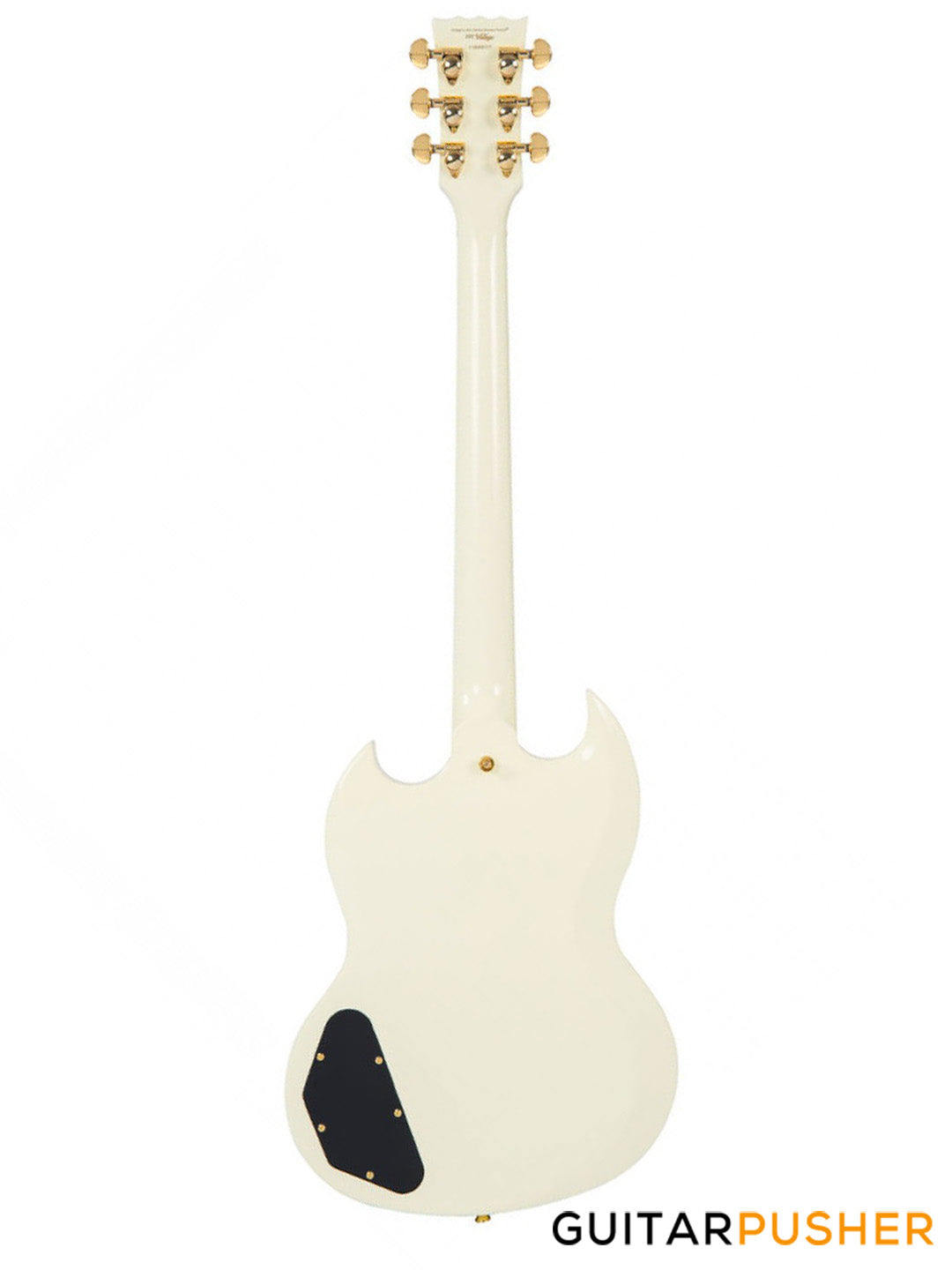 Vintage VS63 Reissue 3-Pickup SG Electric Guitar - Vintage White