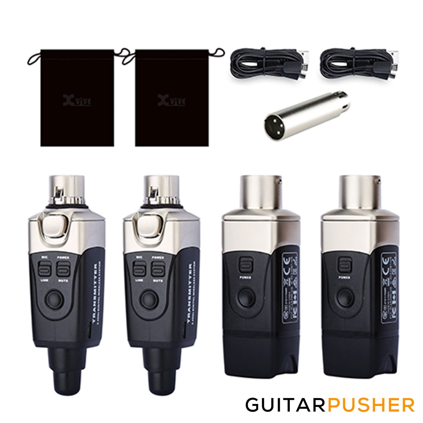 Xvive Audio U3 Dynamic Microphone Wireless System (2 Sets for PA System & DJ Use)