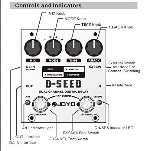 Joyo D-SEED Dual Channel Digital Delay - GuitarPusher