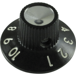 Fender Replacement Knob - Skirted Blackface / Silverface - per pc - GuitarPusher