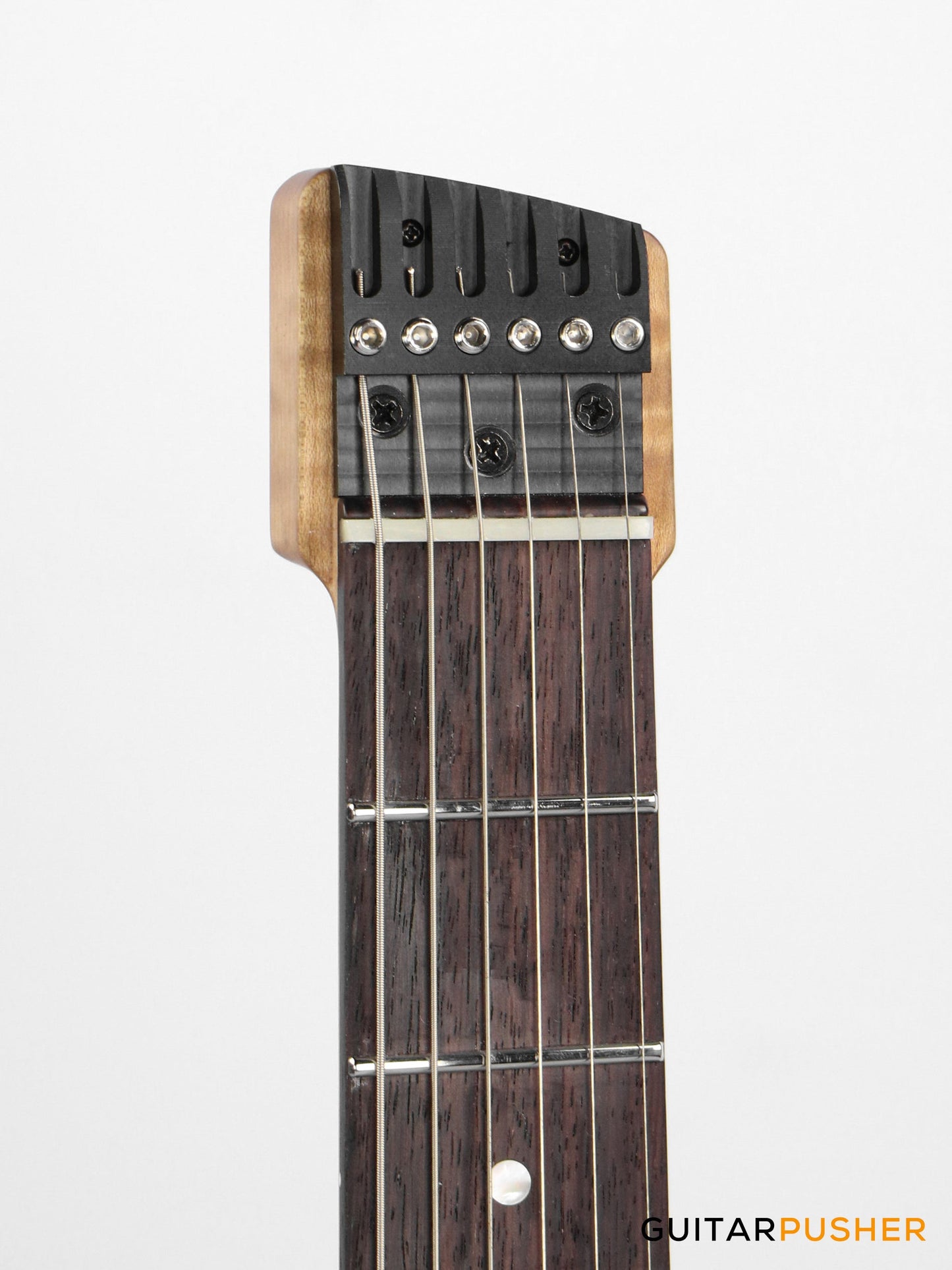 Aguda Black Hole Headless Electric Guitar Mahogany Body Ebony Fretboard - Neon Green