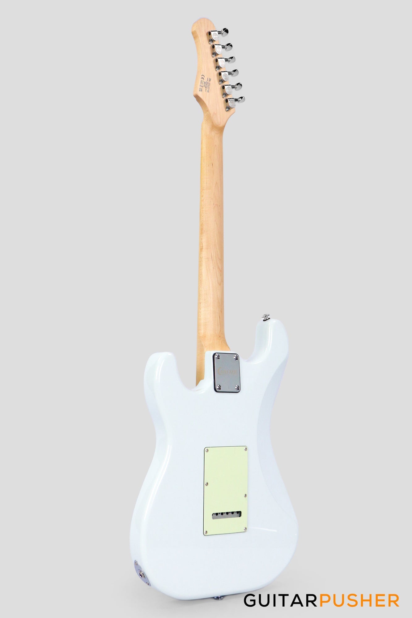 Crafter Guitars Charlotte S MP OW, S-Style HSS Electric Guitar, Roasted Maple Neck/Roasted Maple Fingerboard, w/ Gig Bag - Olympic White