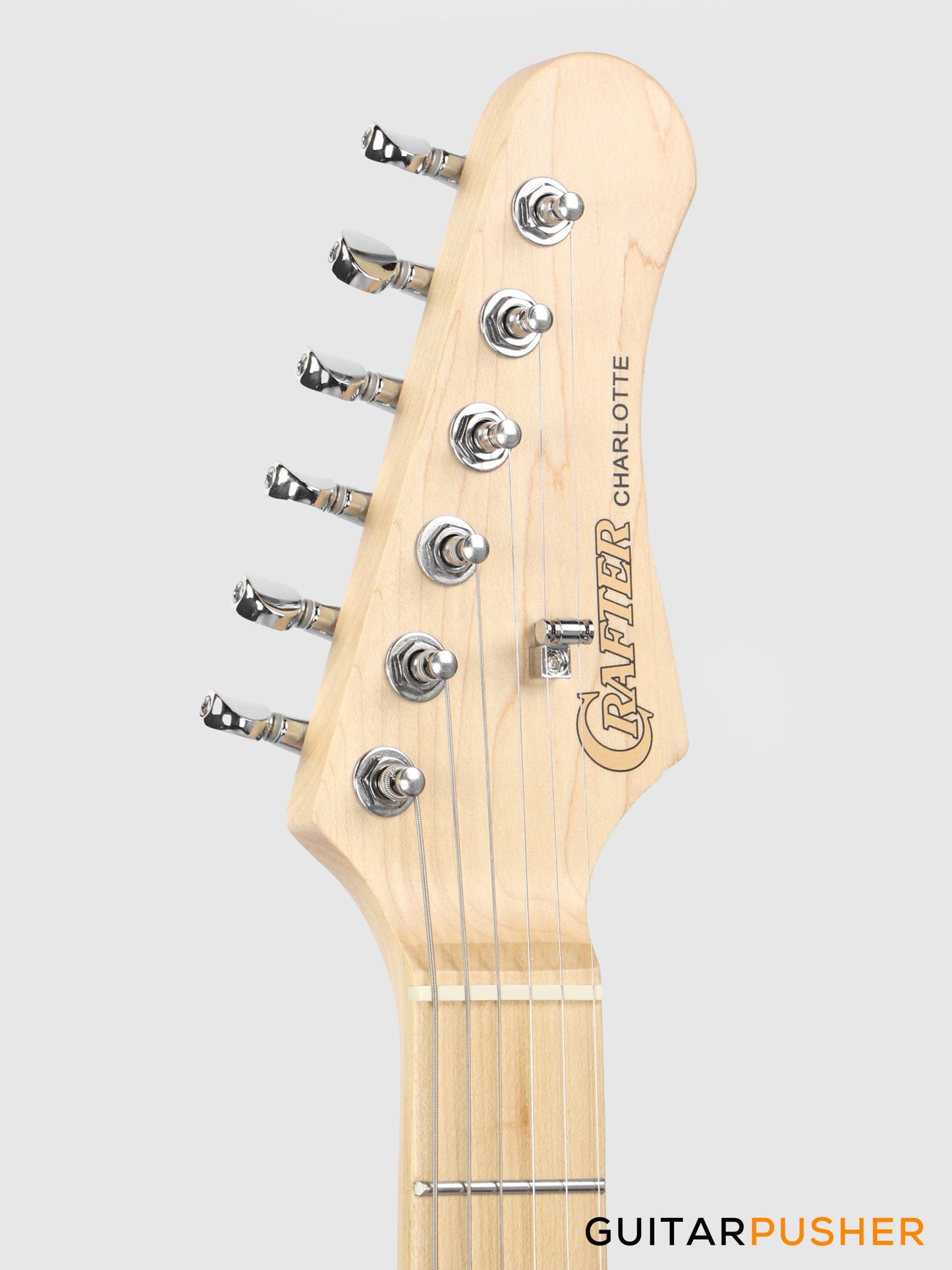 Crafter Guitars Charlotte T MP VR, T-Style Electric Guitar, Roasted Maple Neck/Roasted Maple Fingerboard, w/ Gig Bag - Vintage Red