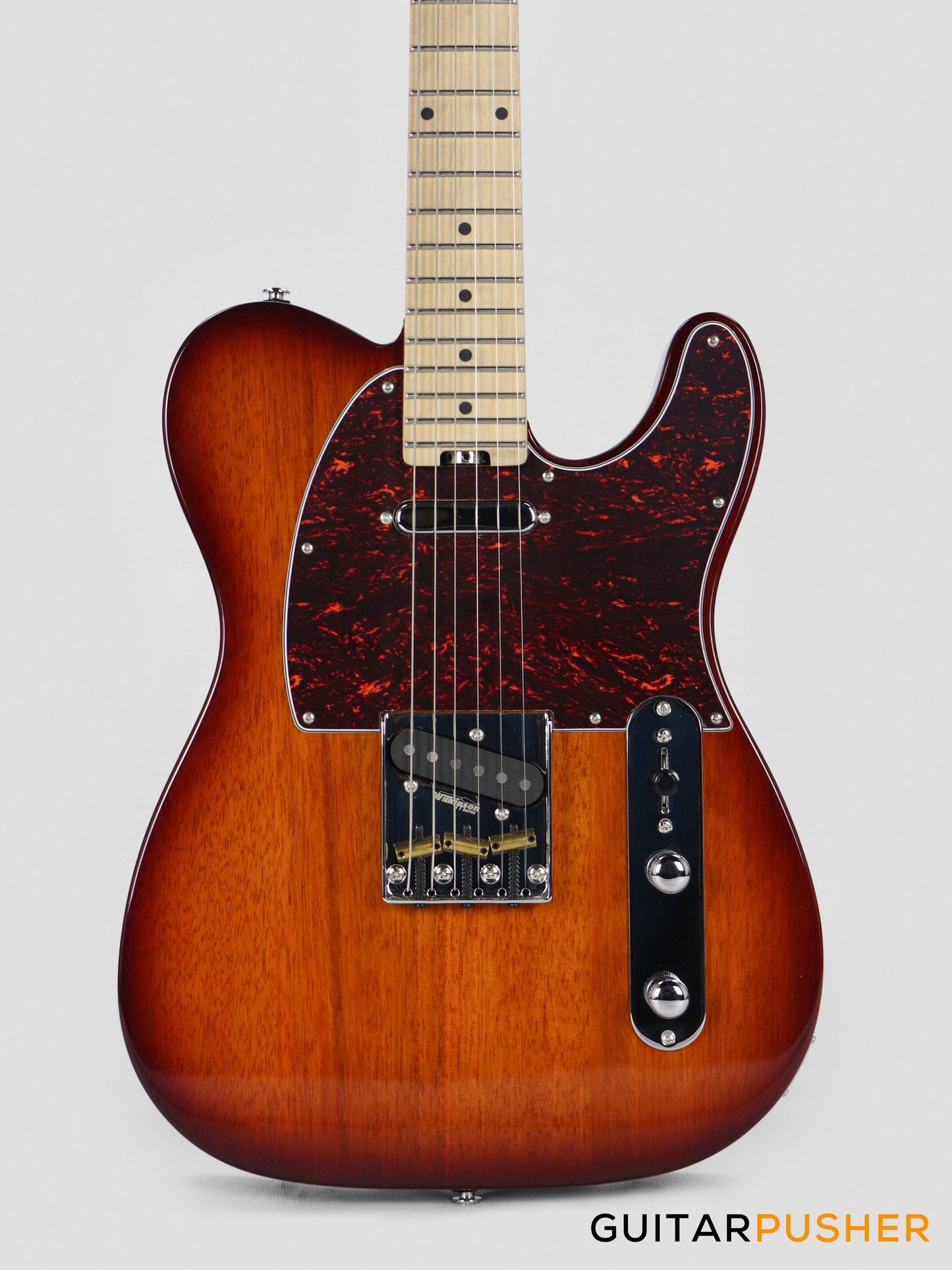 Crafter Guitars Crema T MP TS, T-Style Electric Guitar, Maple Neck/Maple Fingerboard, w/ Gig Bag - Tobacco Sunburst