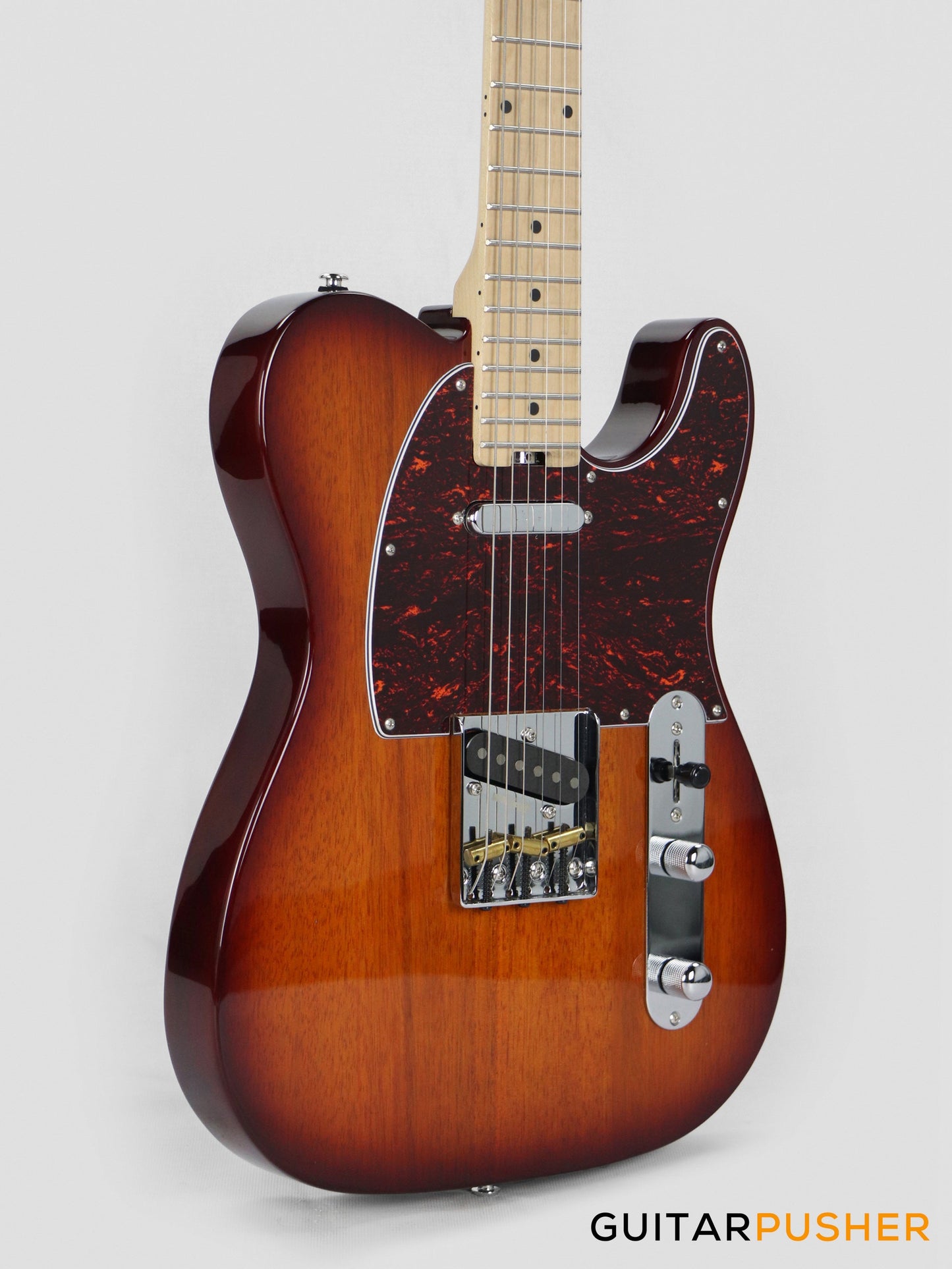 Crafter Guitars Crema T MP TS, T-Style Electric Guitar, Maple Neck/Maple Fingerboard, w/ Gig Bag - Tobacco Sunburst