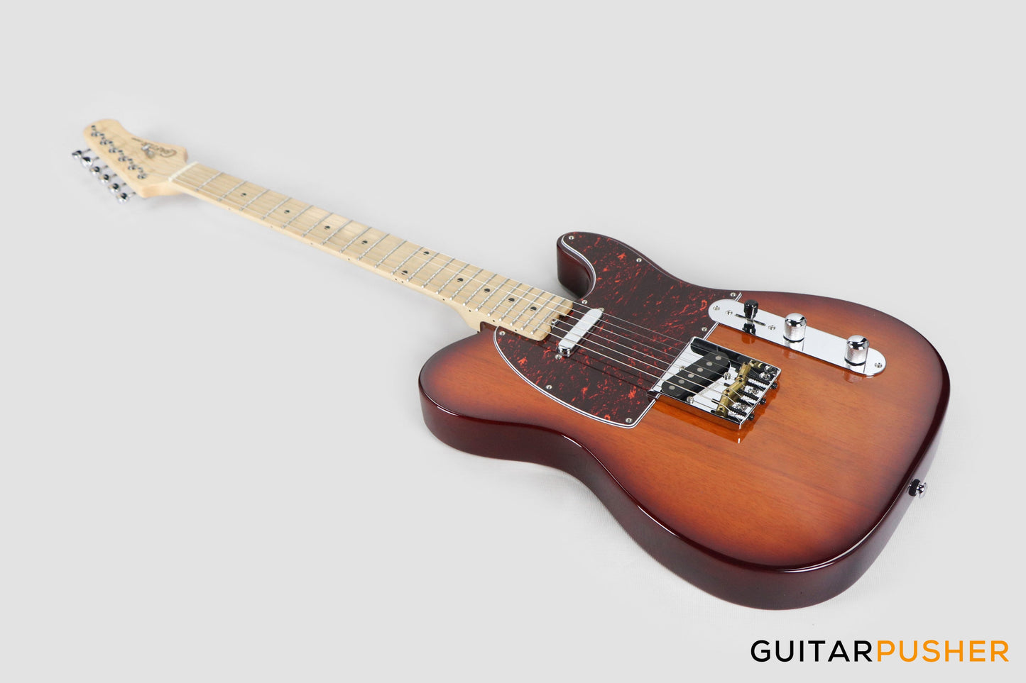 Crafter Guitars Crema T MP TS, T-Style Electric Guitar, Maple Neck/Maple Fingerboard, w/ Gig Bag - Tobacco Sunburst